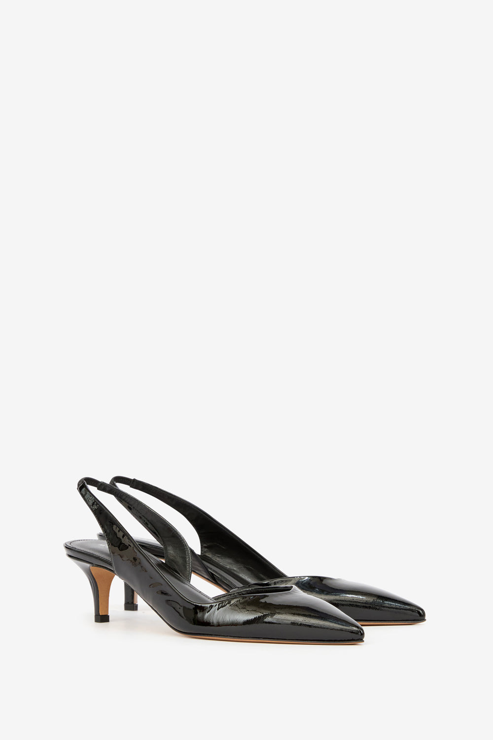 Padim high-heeled slingback patent leather pumps - Black - Woman - 3