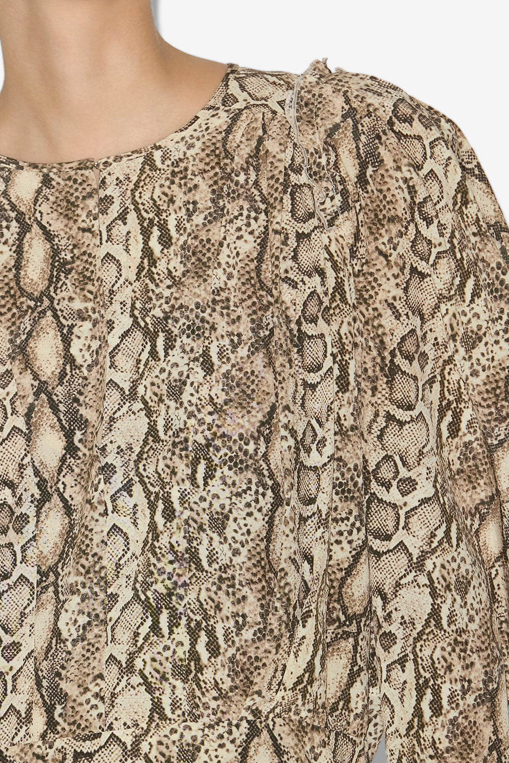 Zarga printed pleated silk blouse - Natural - Woman - 3