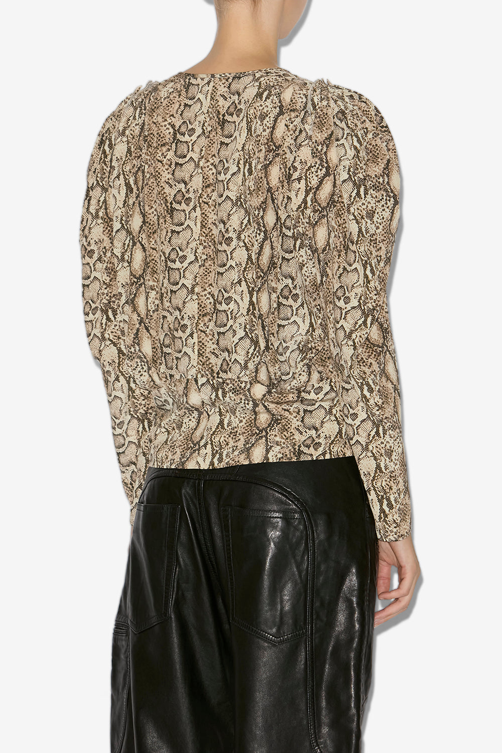 Zarga printed pleated silk blouse - Natural - Woman - 5