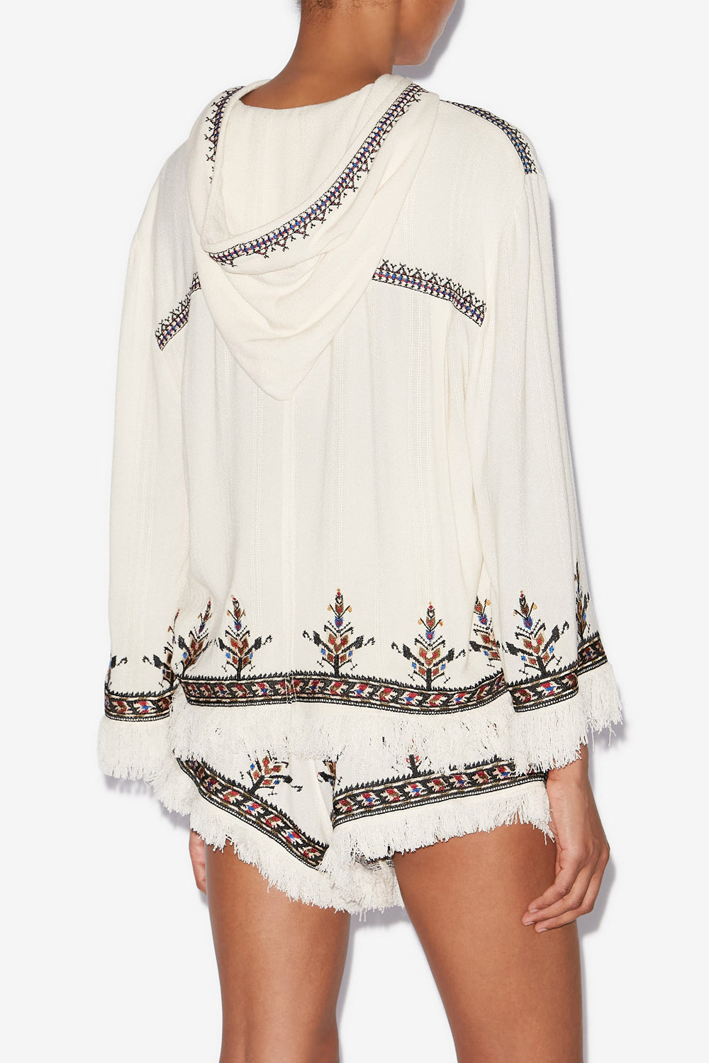 Kameya embroidered gauze top - Ecru - Woman - 5