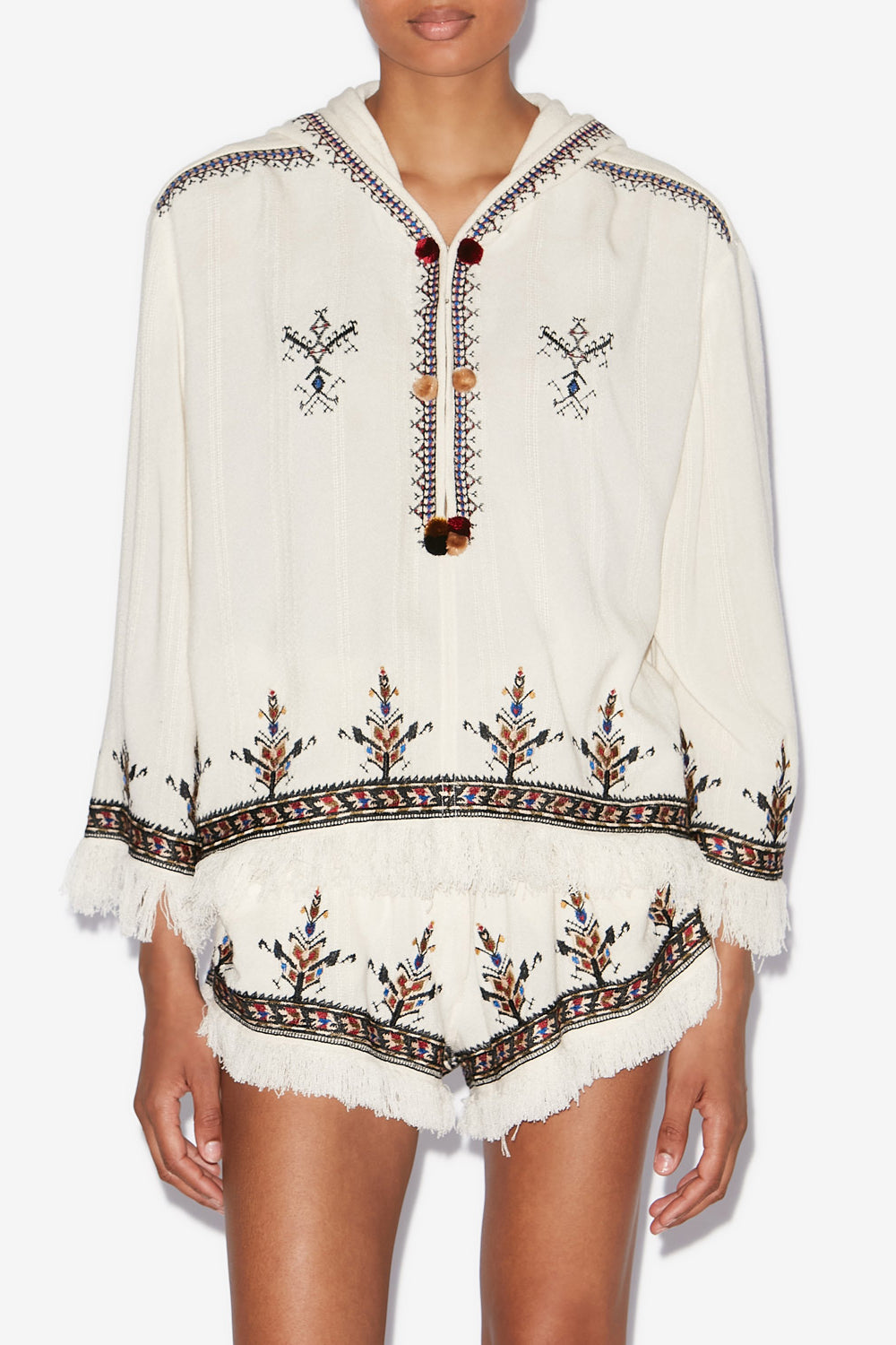 Kameya embroidered gauze top - Ecru - Woman - 4