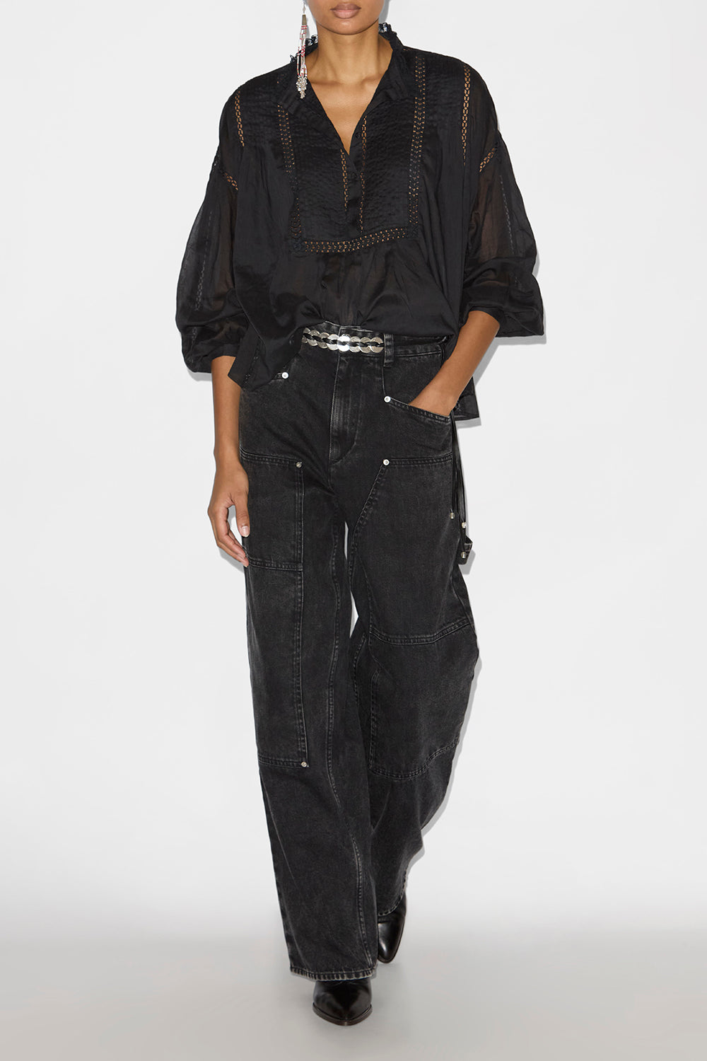 Disia cotton voile blouse - Black - Woman - 2