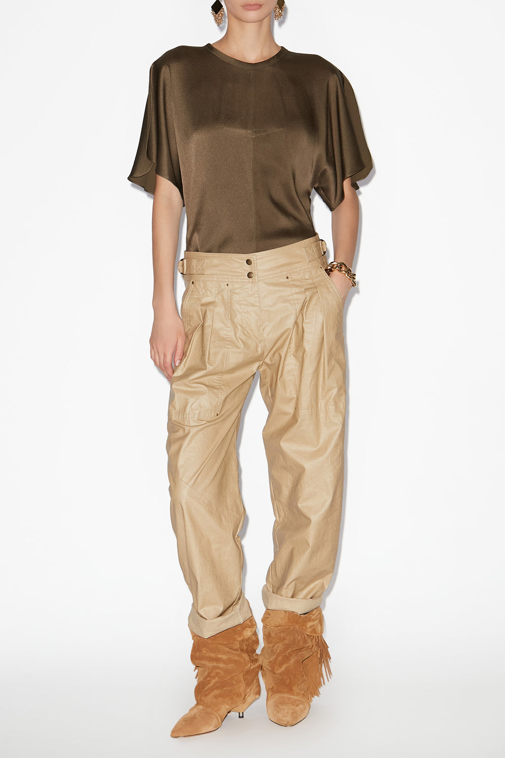 Karlita satin top - Bronze - Woman - 2