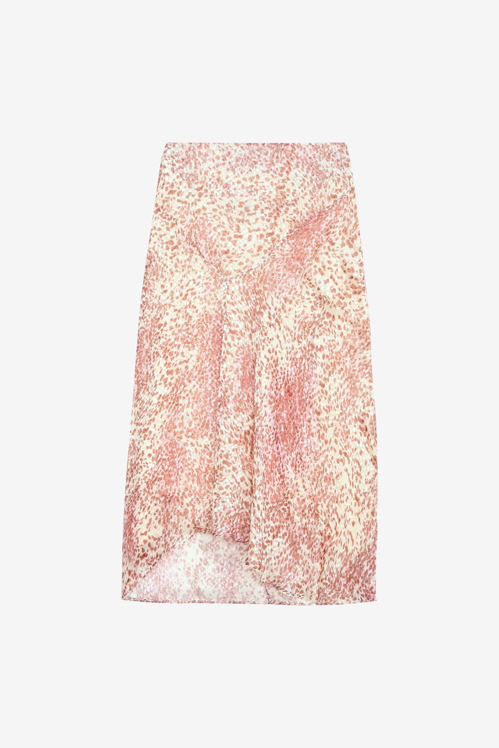 Lisanne burnout velvet midi skirt - Light red/ecru - Woman - 1