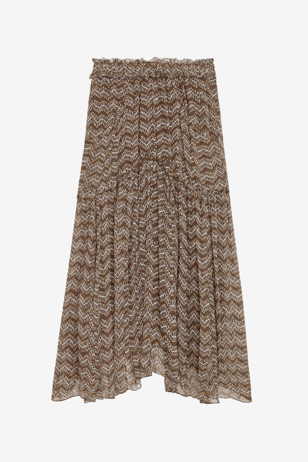 Veronique long gathered muslin skirt - Black - Woman - 1