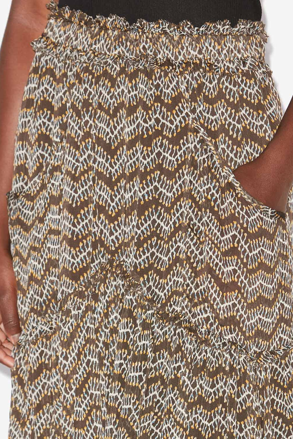 Veronique long gathered muslin skirt - Black - Woman - 3