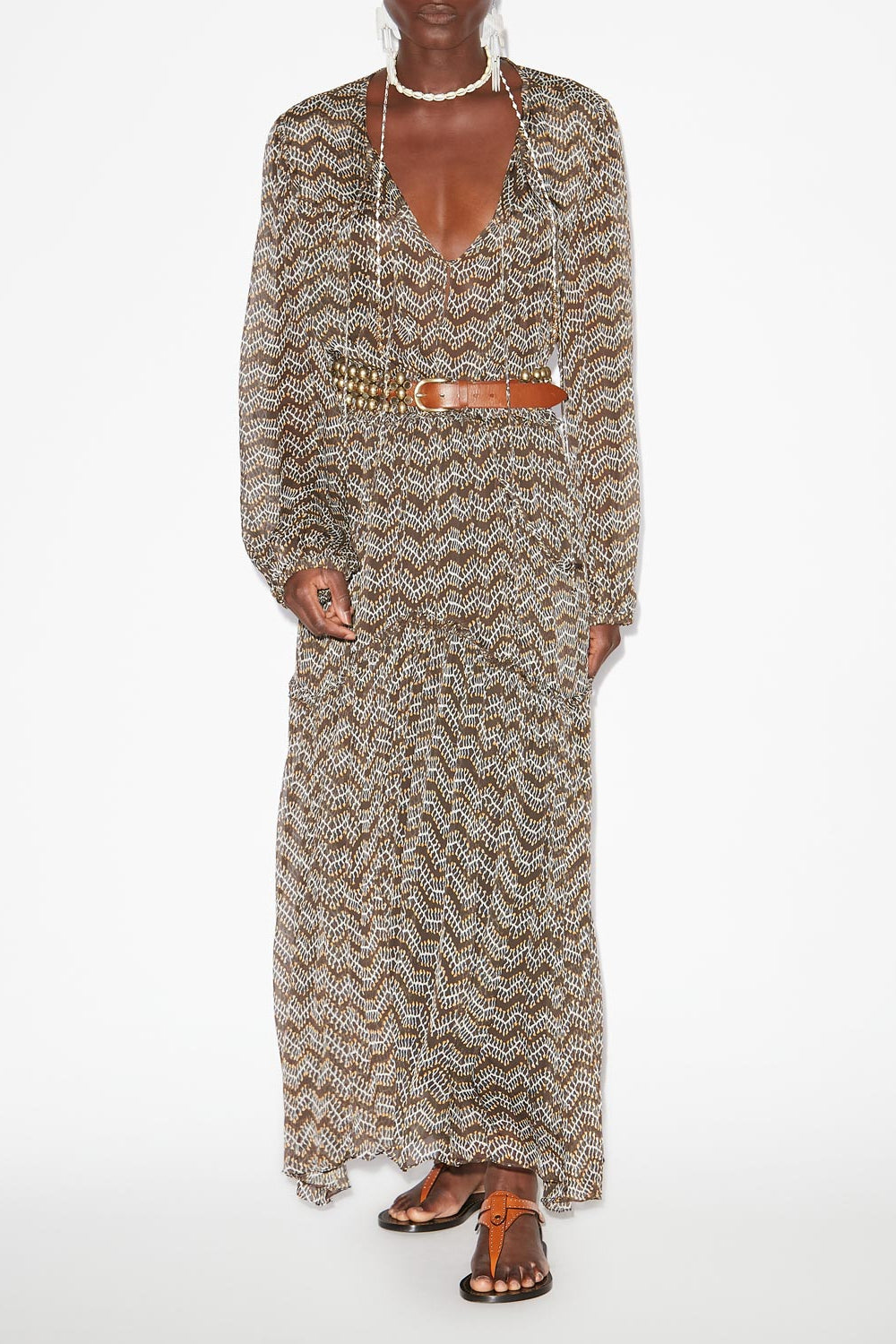 Veronique long gathered muslin skirt - Black - Woman - 2