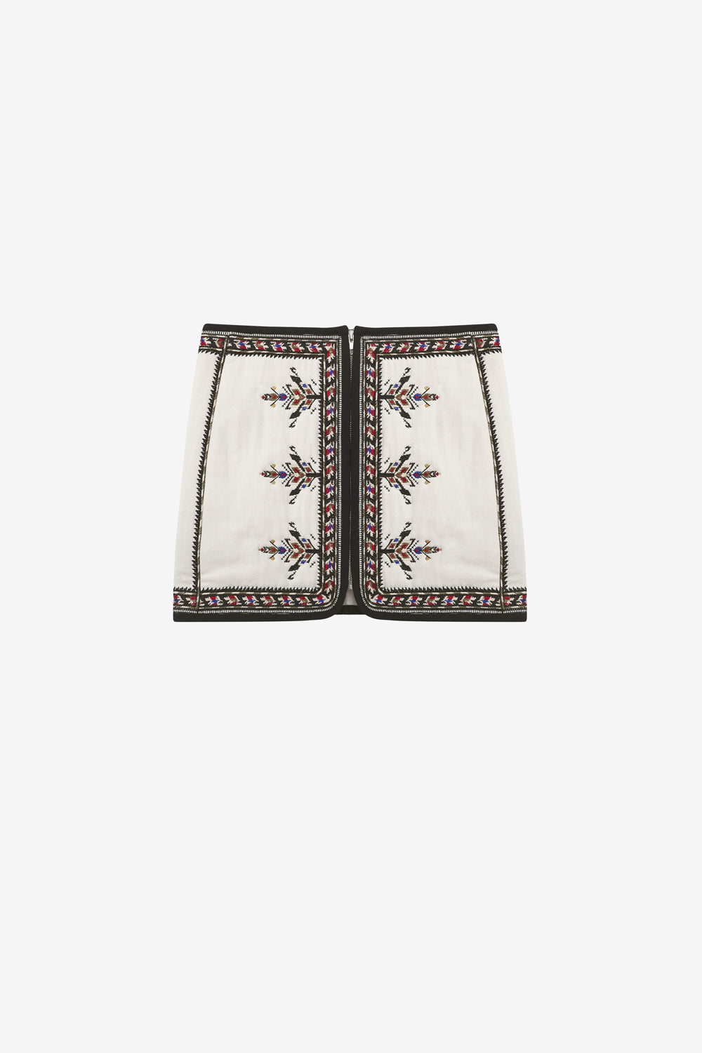 Zeria embroidered gauze mini skirt - Ecru - Woman - 1