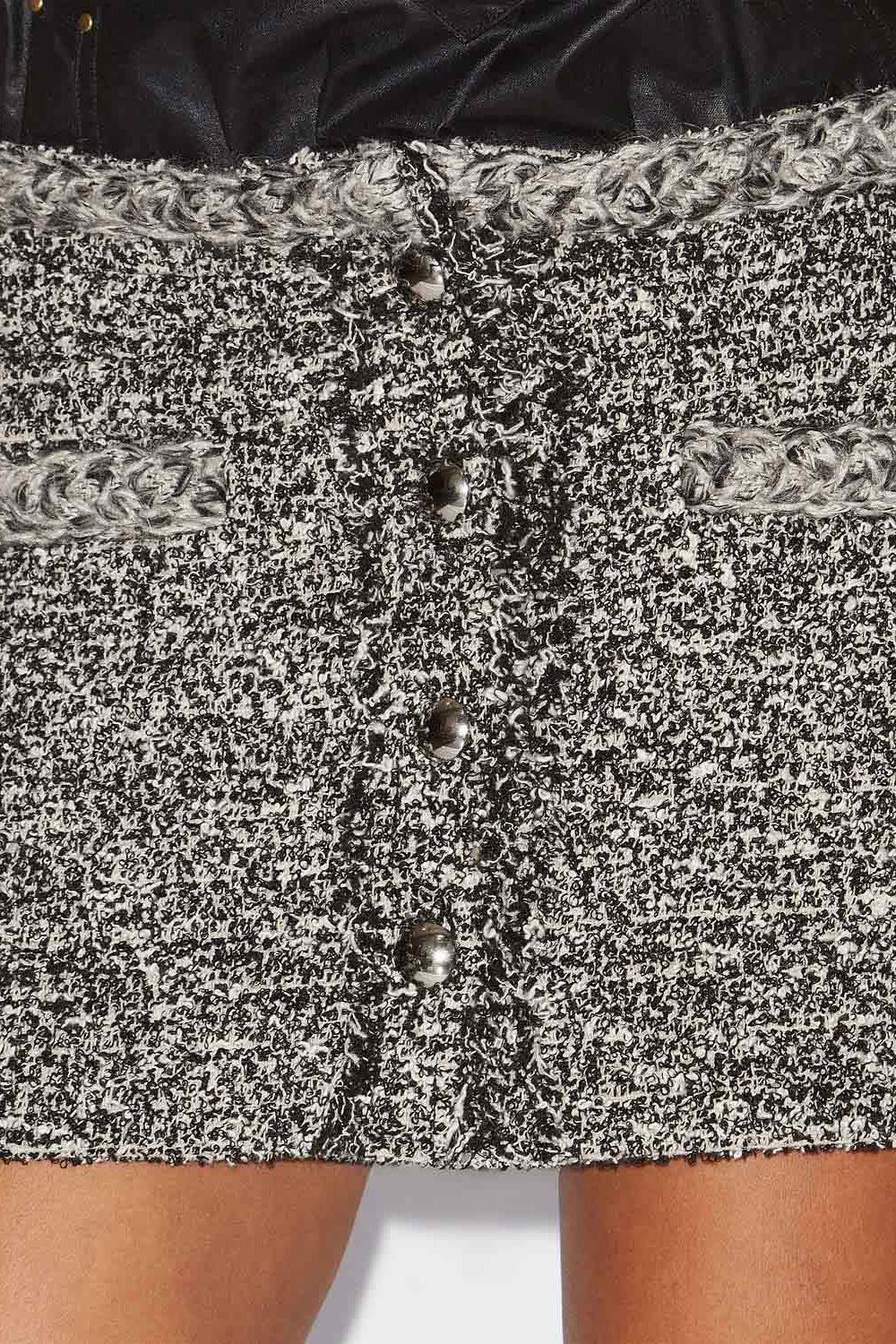 Gleny cowens mini skirt - Black and ecru - Woman - 3