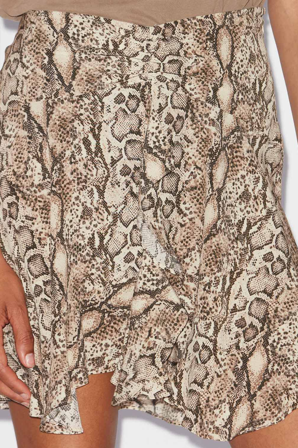 Ozany short printed silk skirt - Natural - Woman - 3