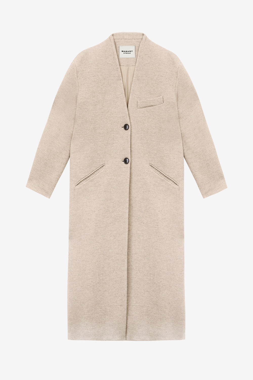 Eris long virgin wool coat - Beige - Woman - 1