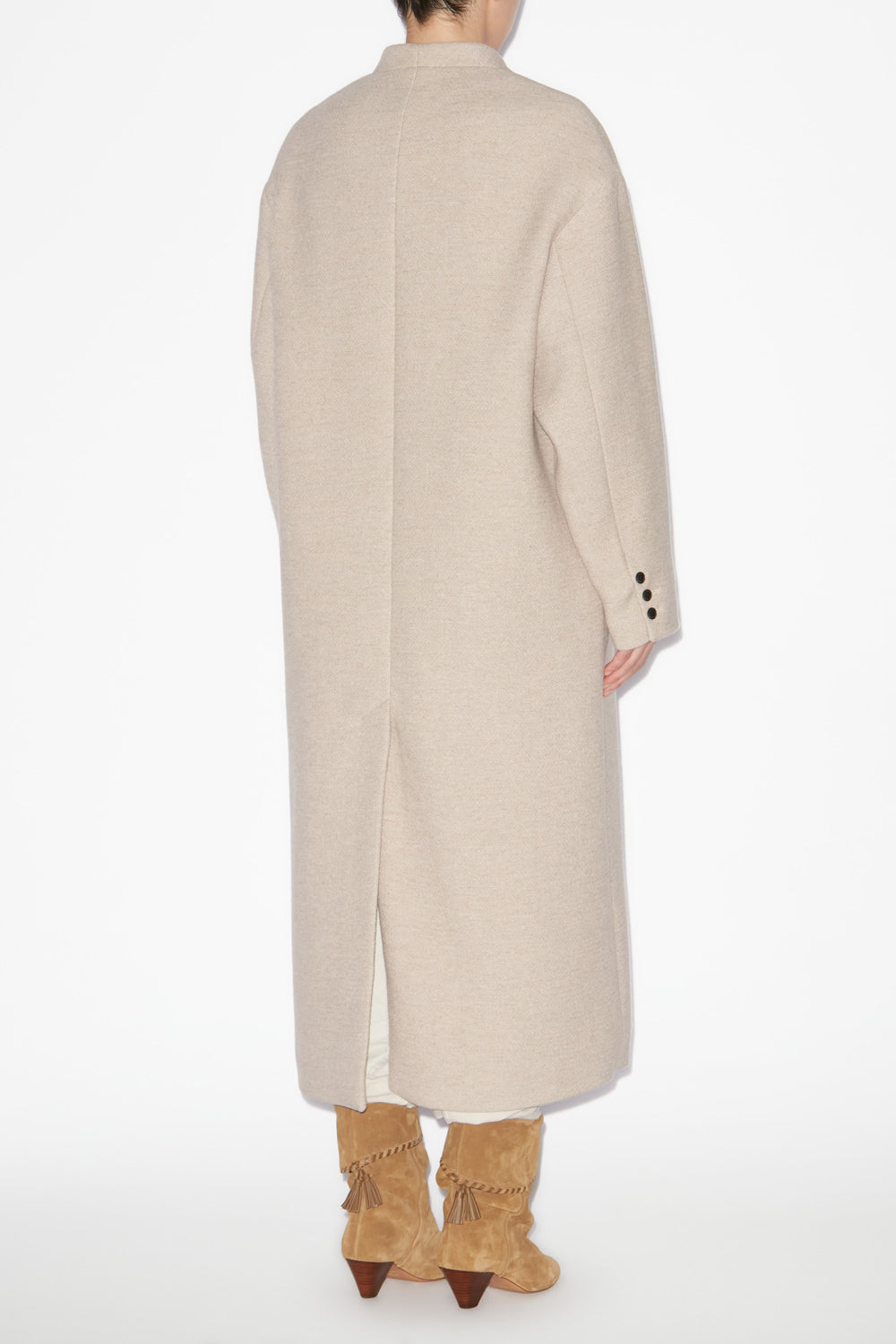 Eris long virgin wool coat - Beige - Woman - 4