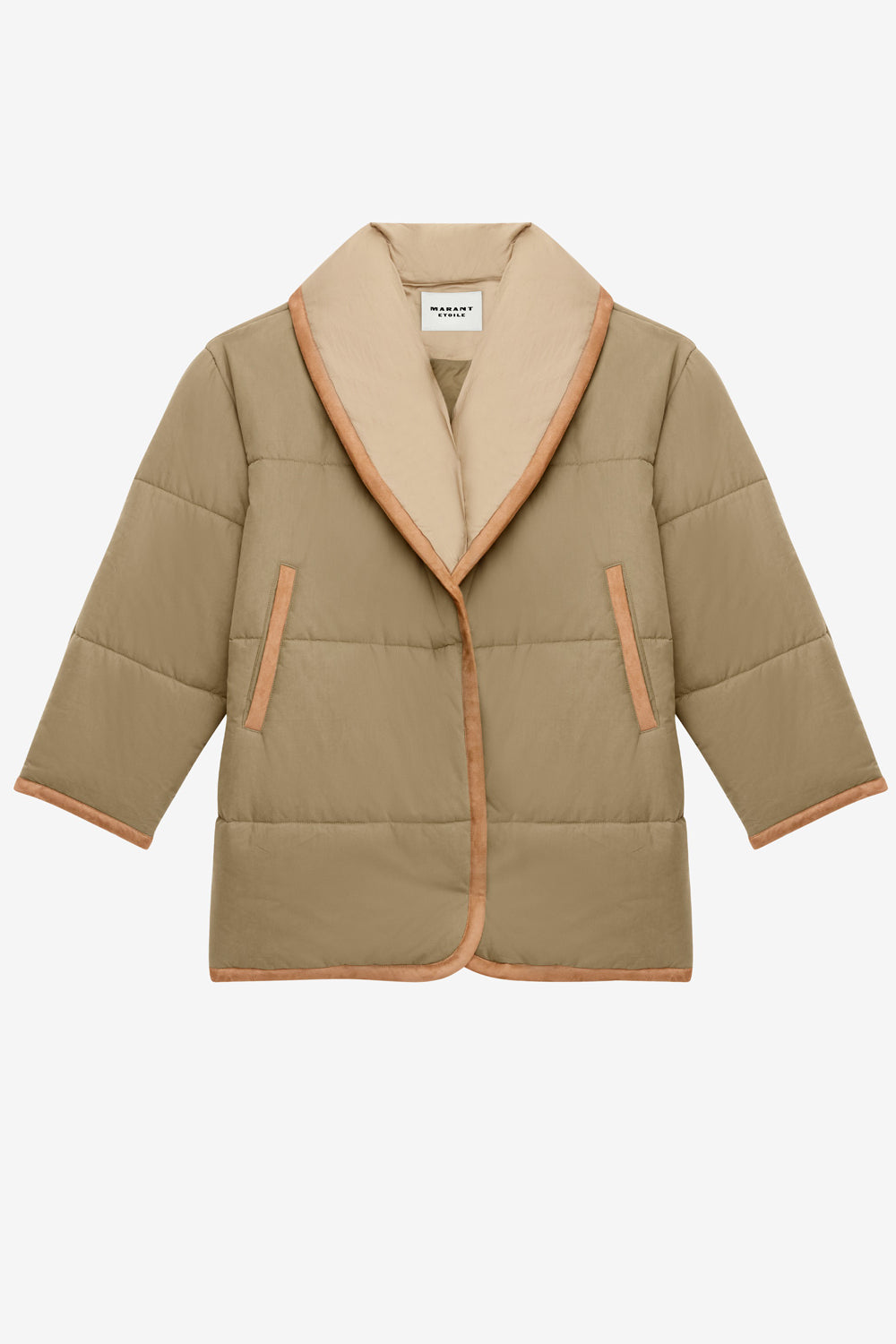 Gally quilted cotton down coat - Khaki - Woman - 1