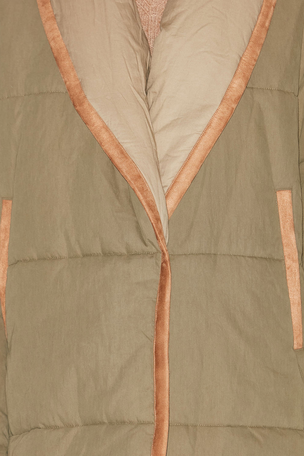 Gally quilted cotton down coat - Khaki - Woman - 3