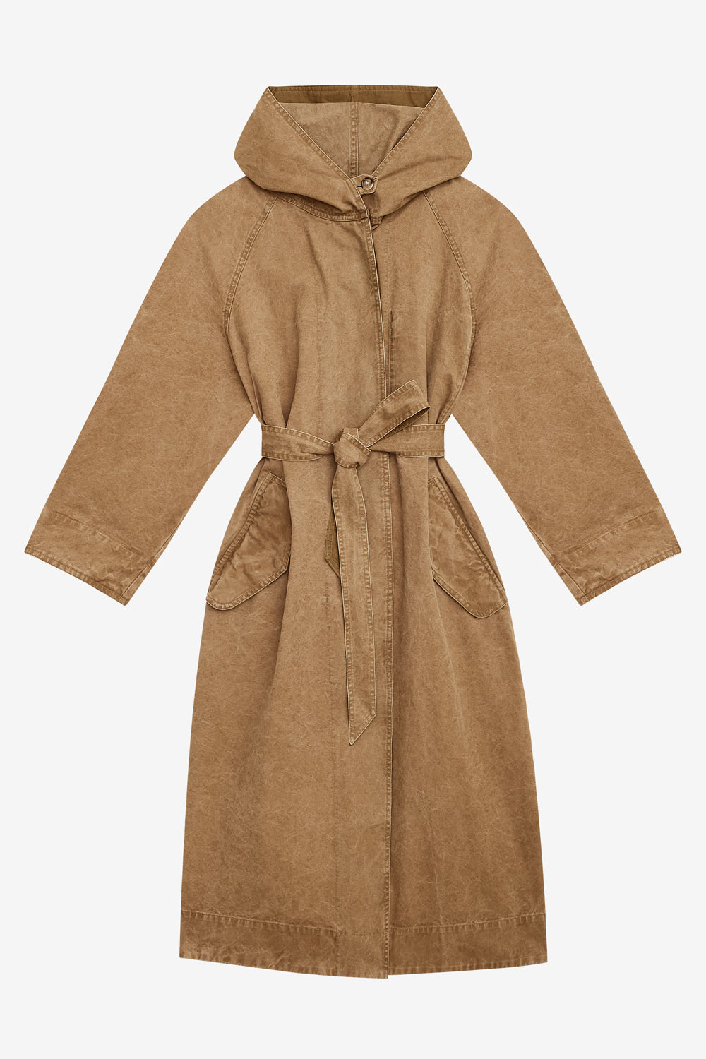 Ketlyn long coated cotton coat - Light bronze - Woman - 1