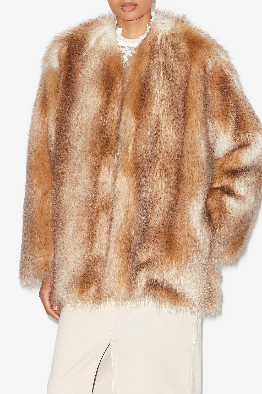 Aglae fur style coat - Natural - Woman - 4