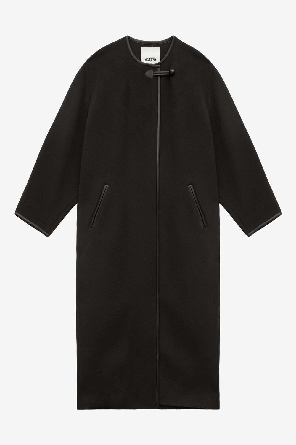Elza classic wool and cashmere coat - Black - Woman - 1