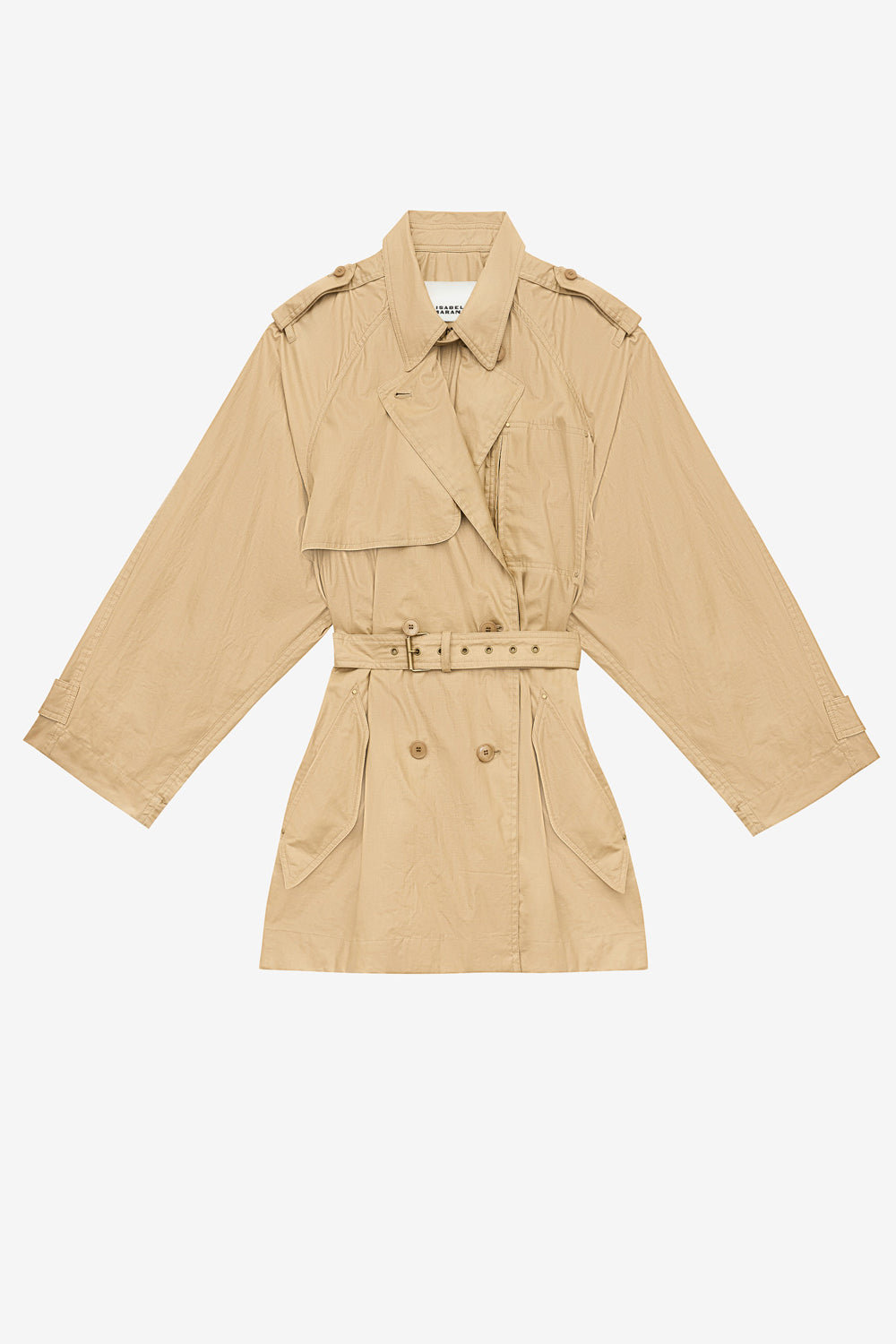 Franny coated linen trench coat - Beige - Woman - 1