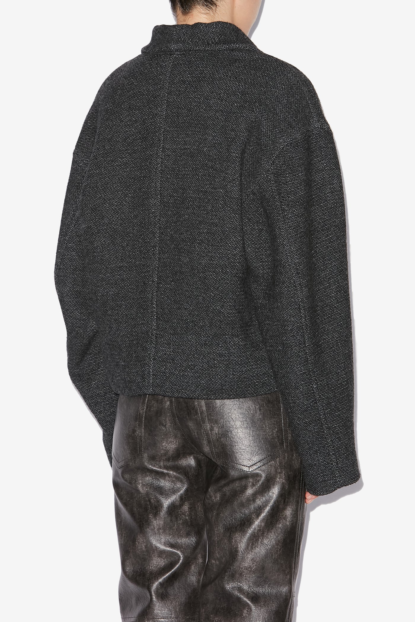 Lanna short virgin wool coat - Anthracite - Woman - 5