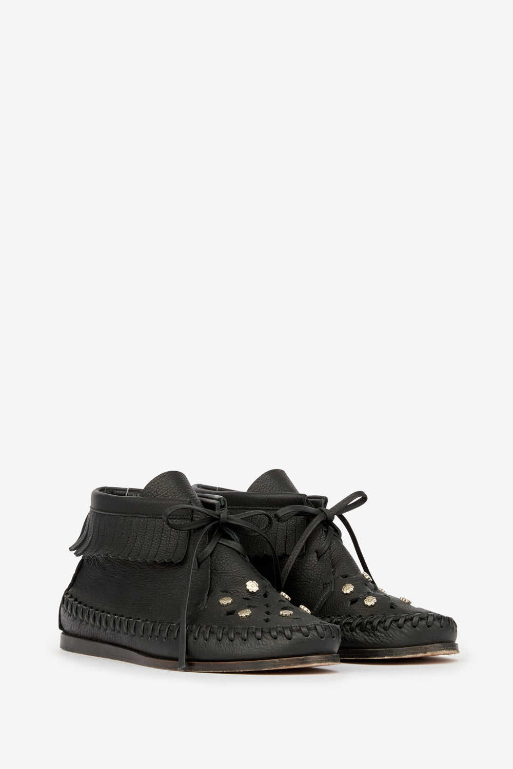 Felsa high-top full-grain leather loafers - Black - Woman - 3