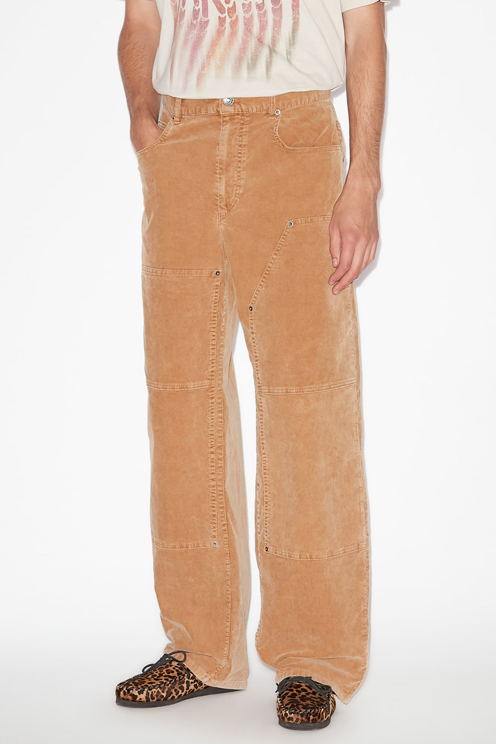 Pantalon large lorson en velours côtelé - Camel - Man - 4