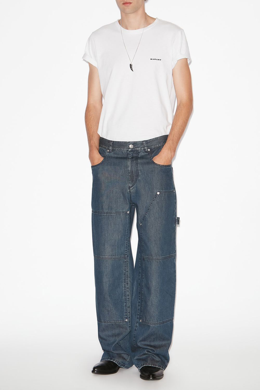 Weite jeans orson aus feinem denim - Blau - Man - 2