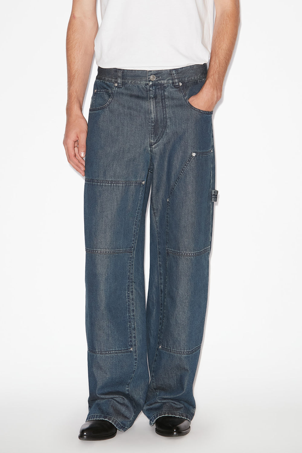 Weite jeans orson aus feinem denim - Blau - Man - 4