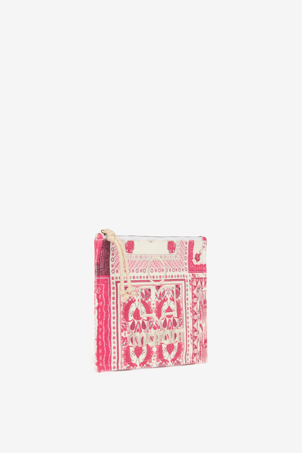 Pochette netia en coton imprimé à logo  - Rouge - Woman - 4