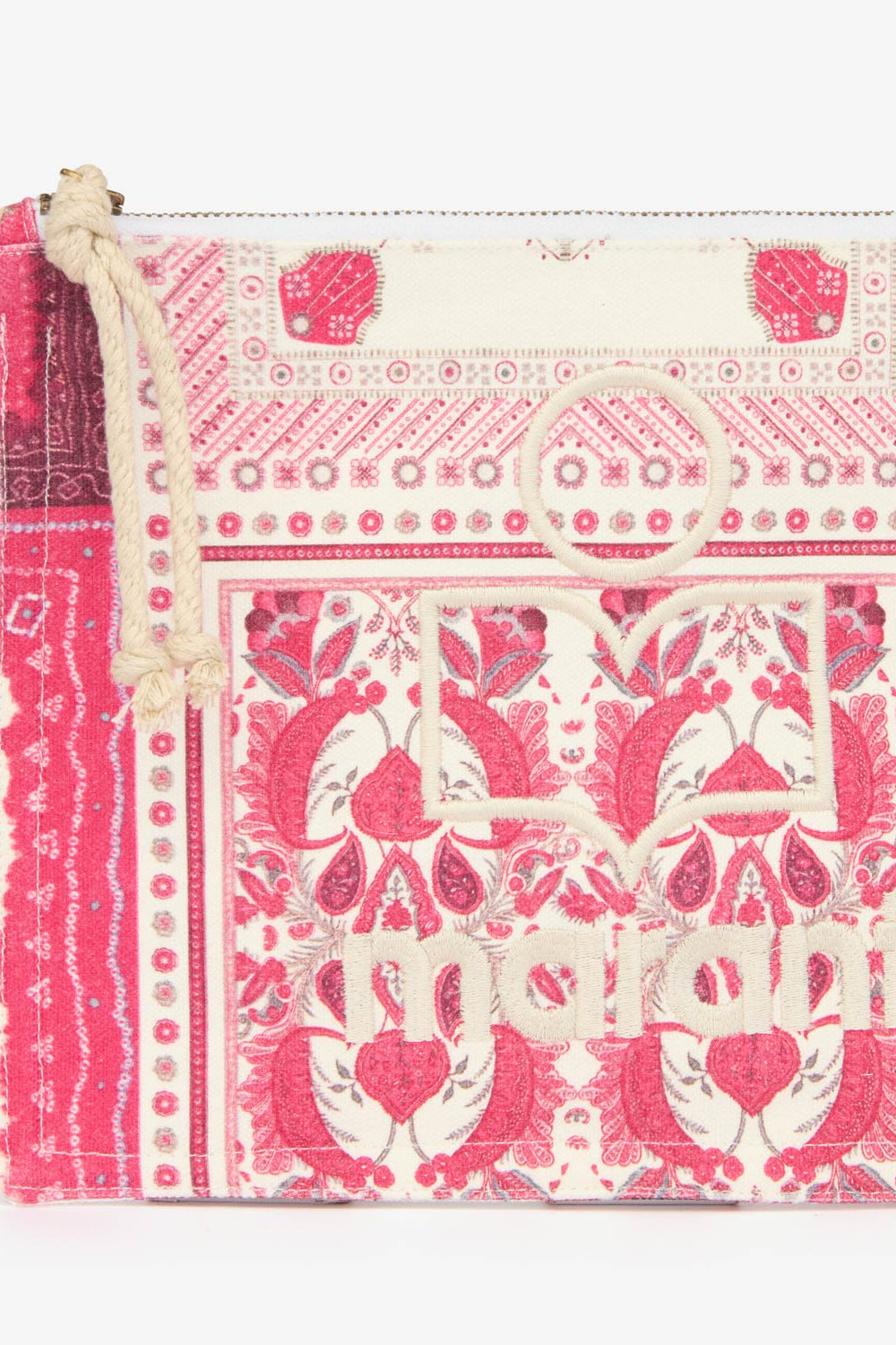 Pochette netia en coton imprimé à logo  - Rouge - Woman - 3