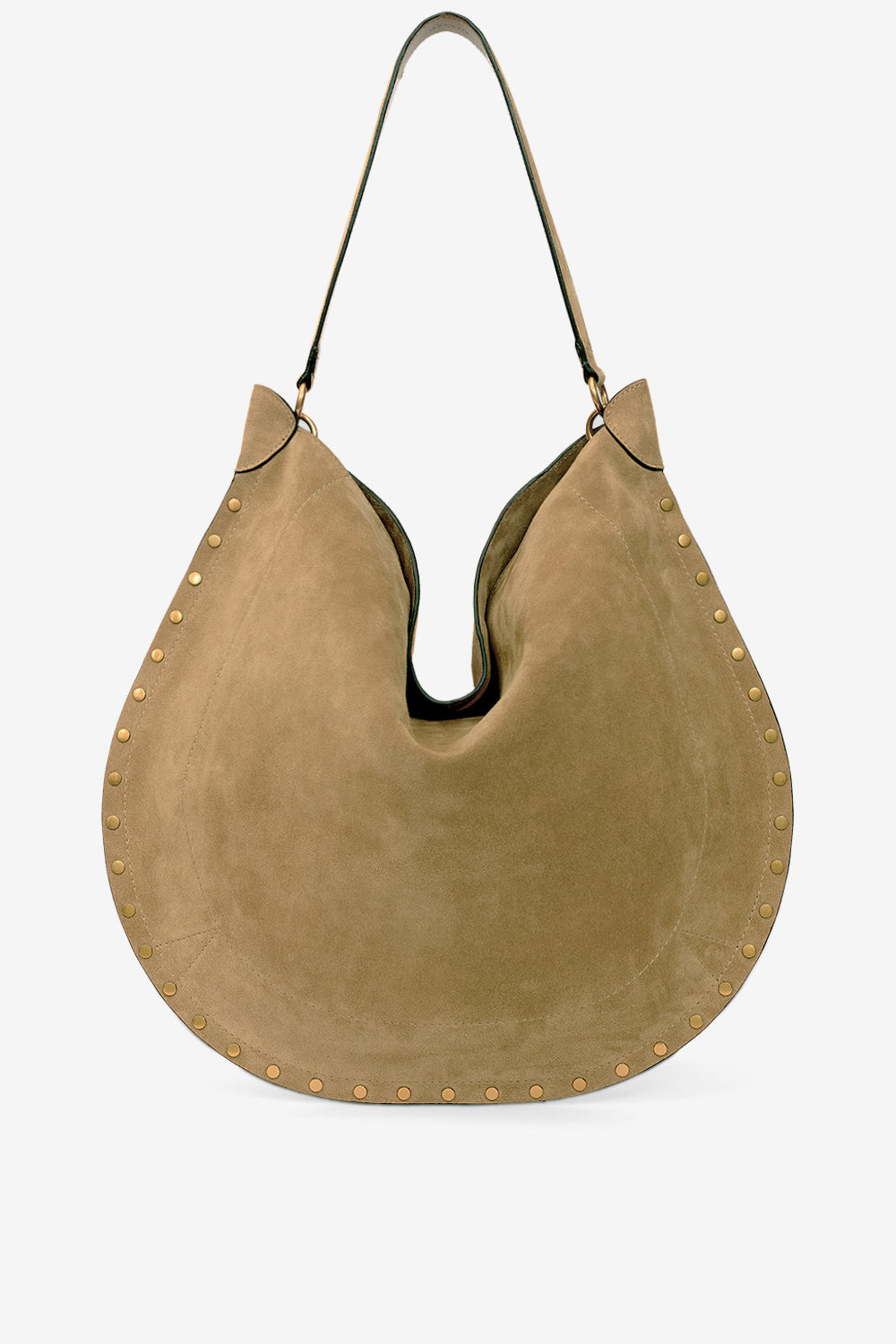 Oskan hobo soft suede calfskin leather bag - Taupe - Woman - 3