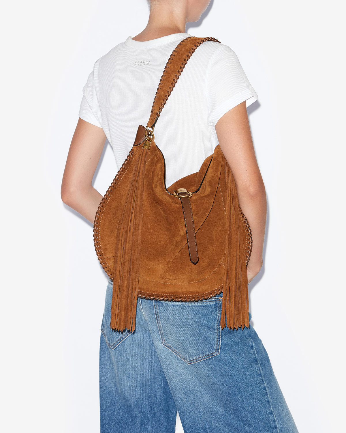 Oskan hobo folk bag Woman Cognac 4
