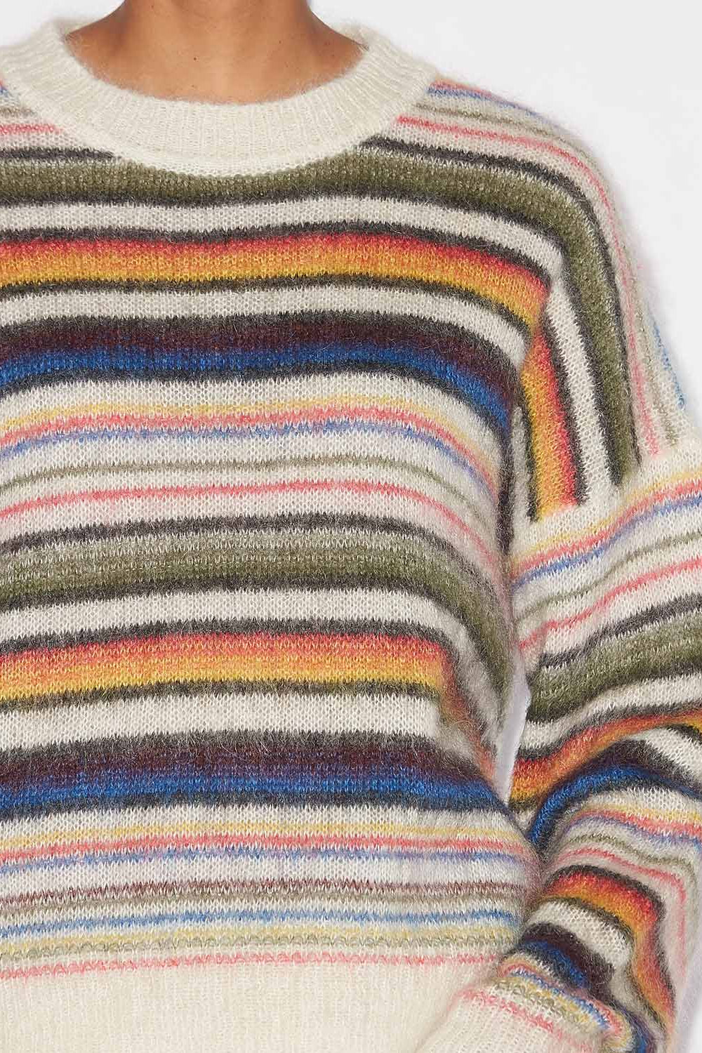 Drussell striped brushed mohair sweater - Multicolor - Woman - 3
