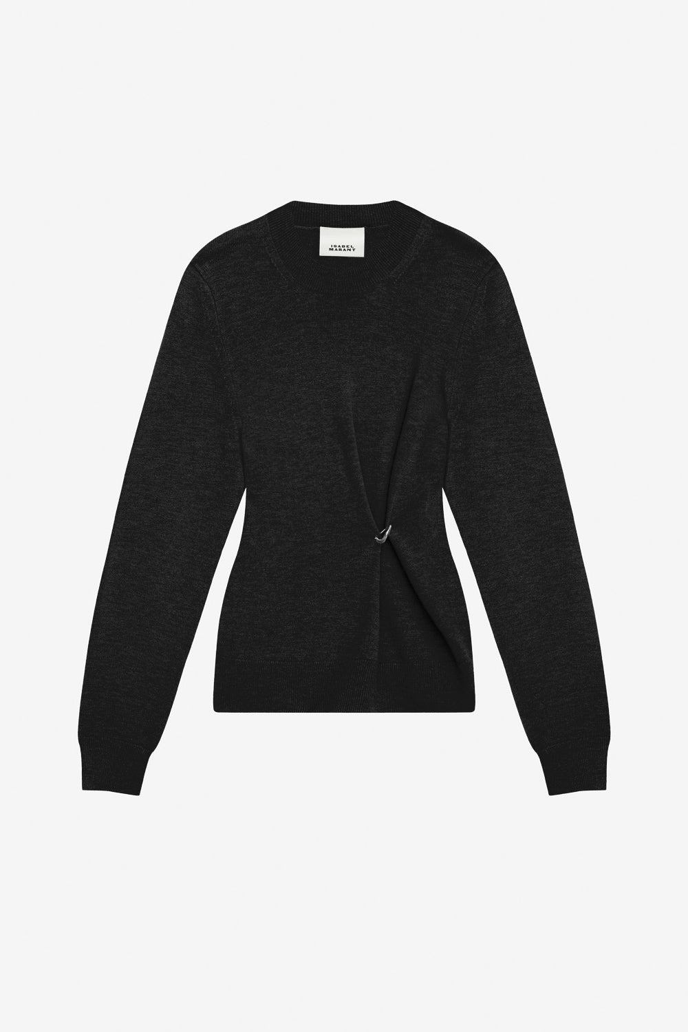 Cosima draped knit sweater - Black - Woman - 1