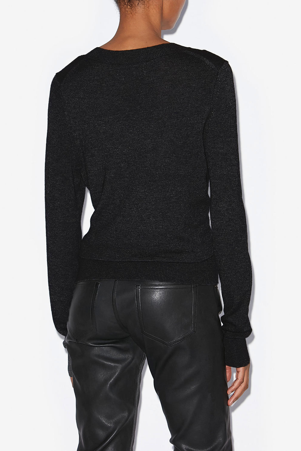 Cosima draped knit sweater - Black - Woman - 5