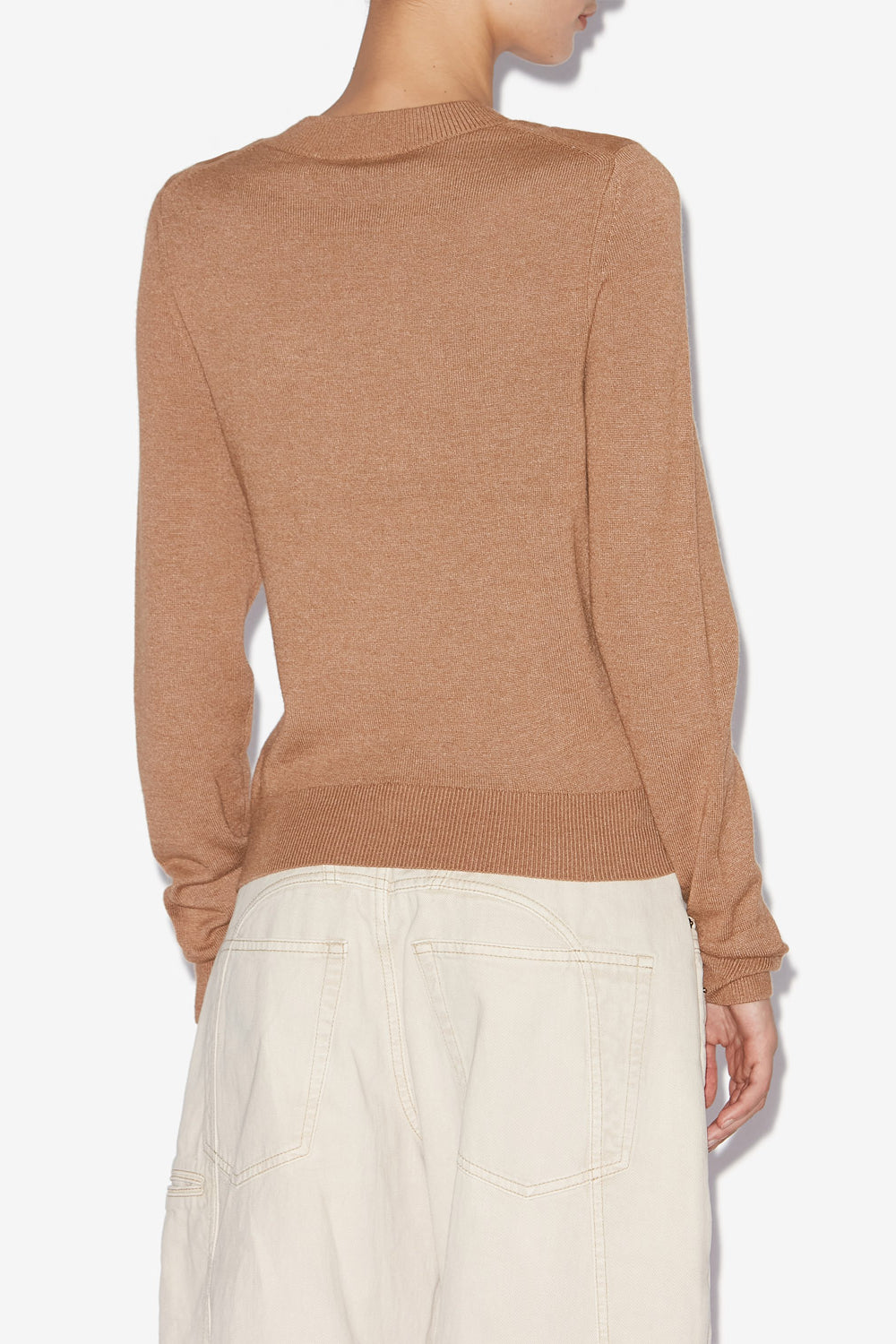Cosima draped knit sweater - Camel - Woman - 5