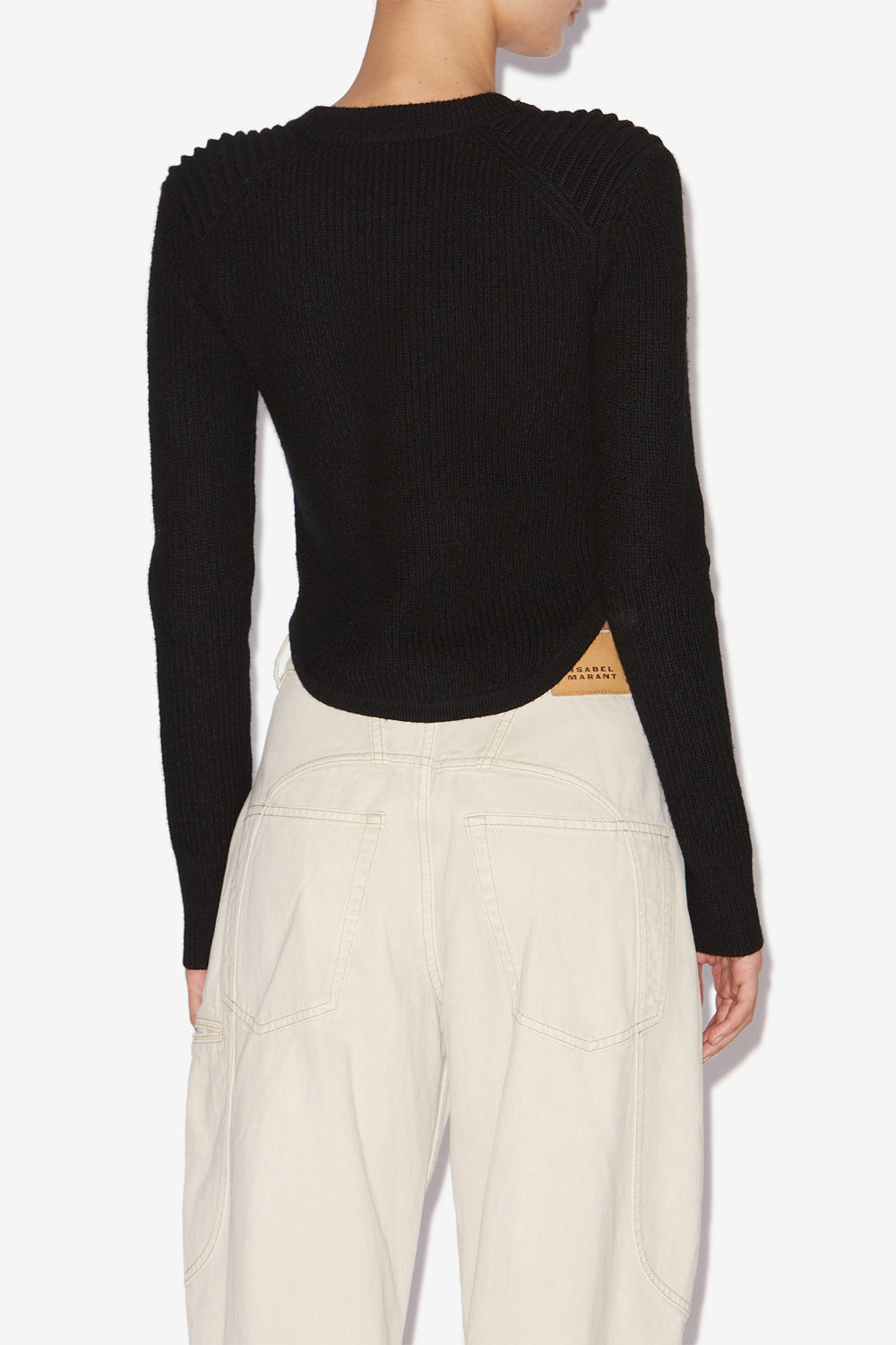 Nust ribbed merinos wool sweater - Black - Woman - 5