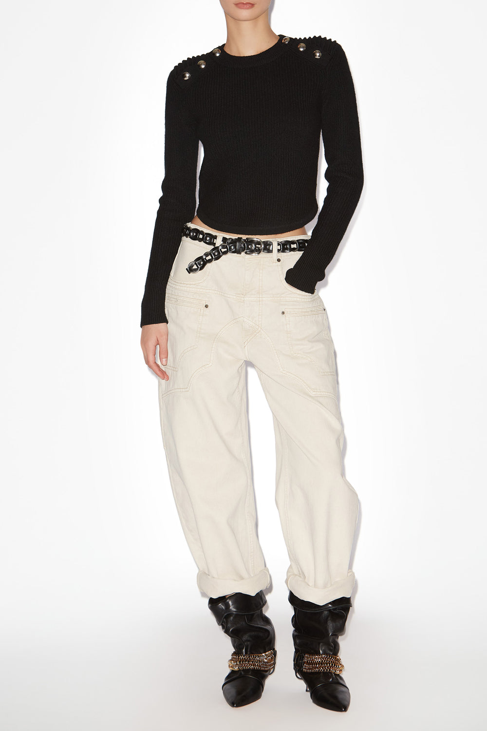 Nust ribbed merinos wool sweater - Black - Woman - 2