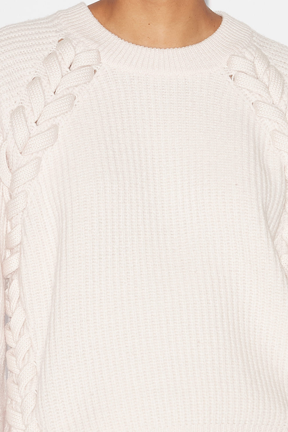Noelia ribbed and braided merinos wool sweater - Nude - Woman - 3