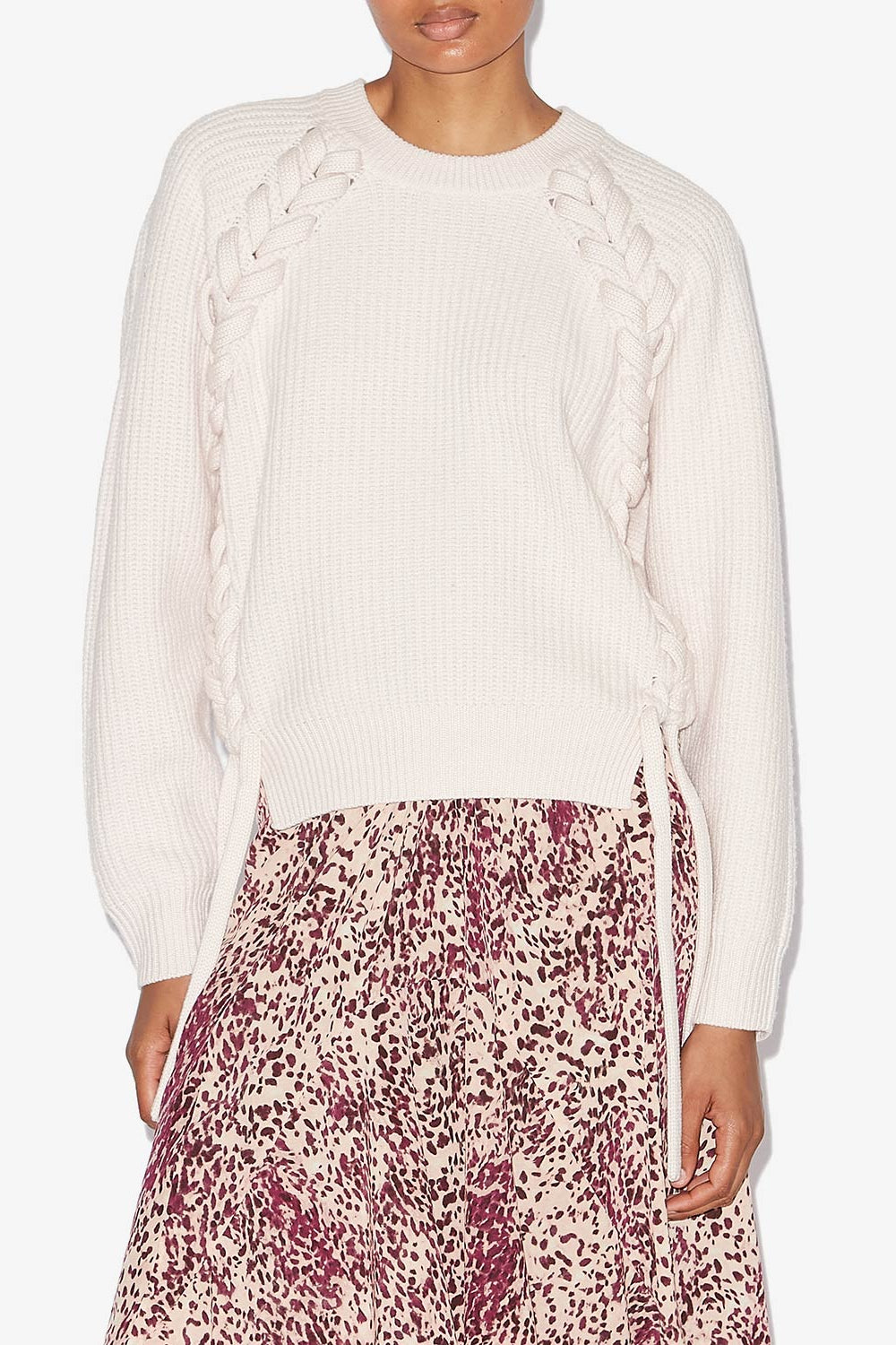 Noelia ribbed and braided merinos wool sweater - Nude - Woman - 4