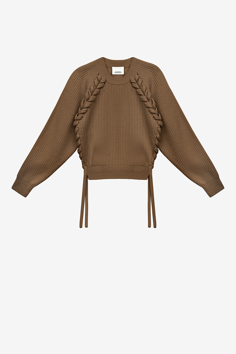 Noelia ribbed and braided merinos wool sweater - Bronze - Woman - 1