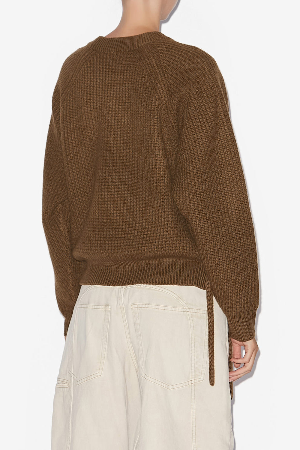 Noelia ribbed and braided merinos wool sweater - Bronze - Woman - 5