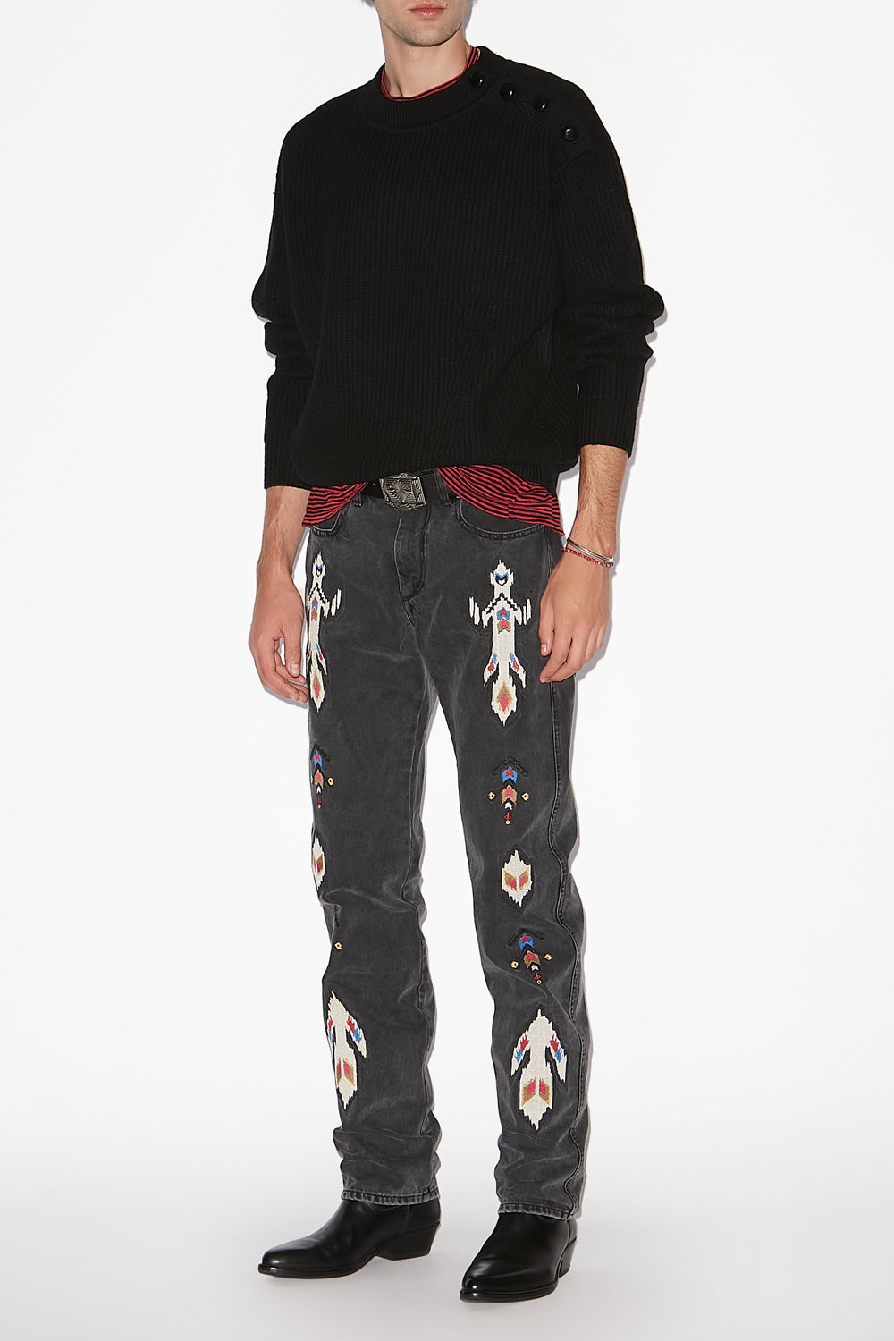 Maglione rudel in lana merino - Nero - Man - 2