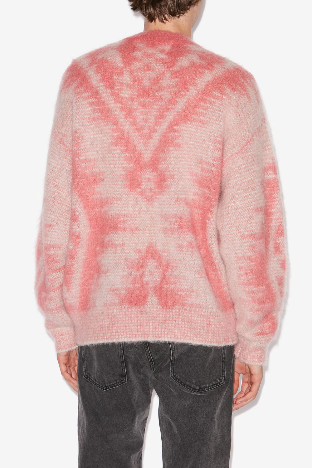 Fabo イカットパターン入り モヘアセーター - ピンク - Man - 5