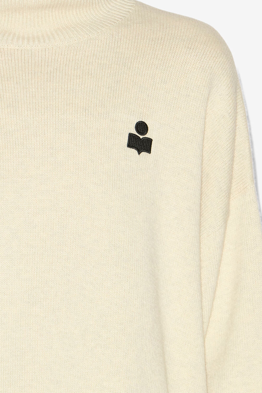 Nasha wool and cotton stand-up collar sweater - Light gray - Woman - 2