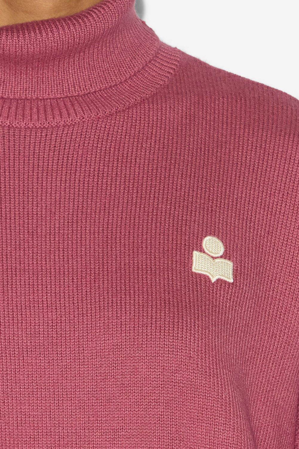 Nasha wool and cotton stand-up collar sweater - Antique pink - Woman - 3