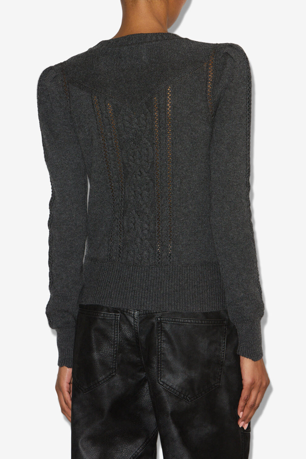 Kelia cable knit sweater - Anthracite - Woman - 5