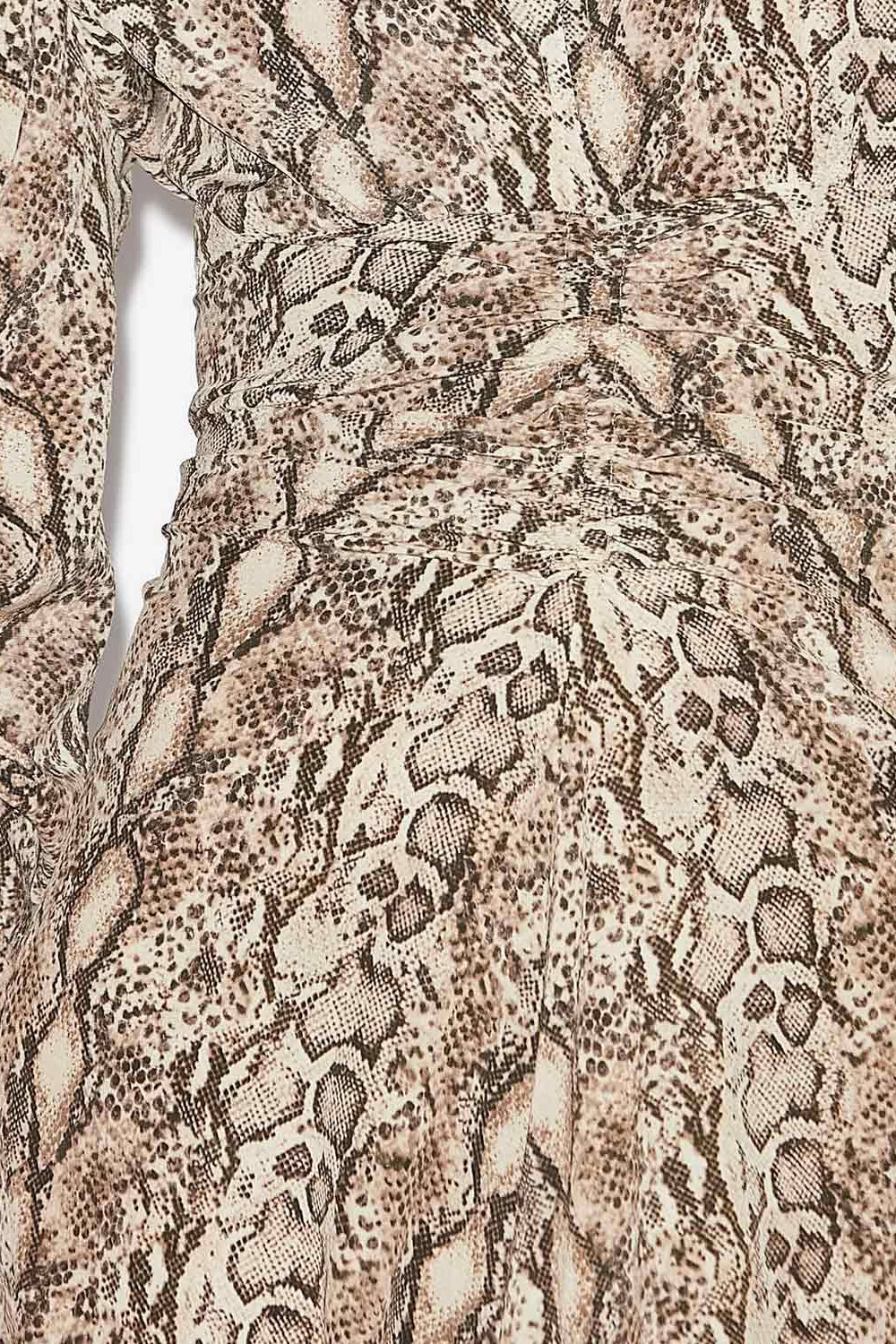 Albini gathered silk blend midi dress - Natural - Woman - 3