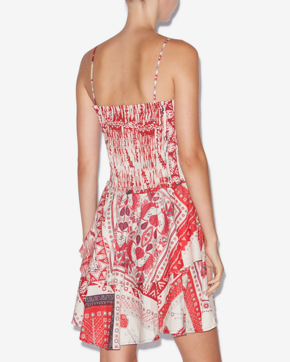 Kleid anka Woman Red and ecru 3