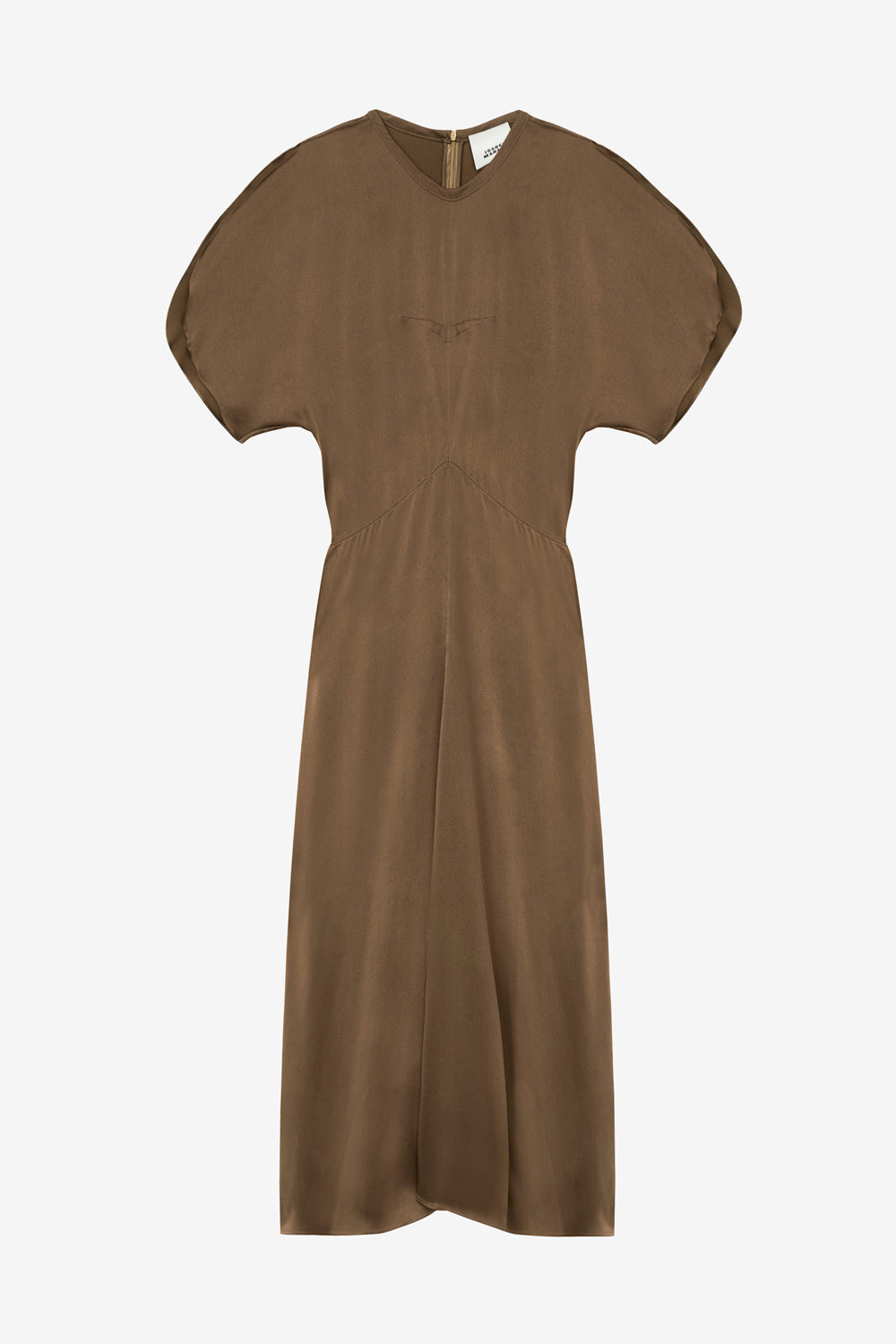 Keany long satin dress - Bronze - Woman - 1