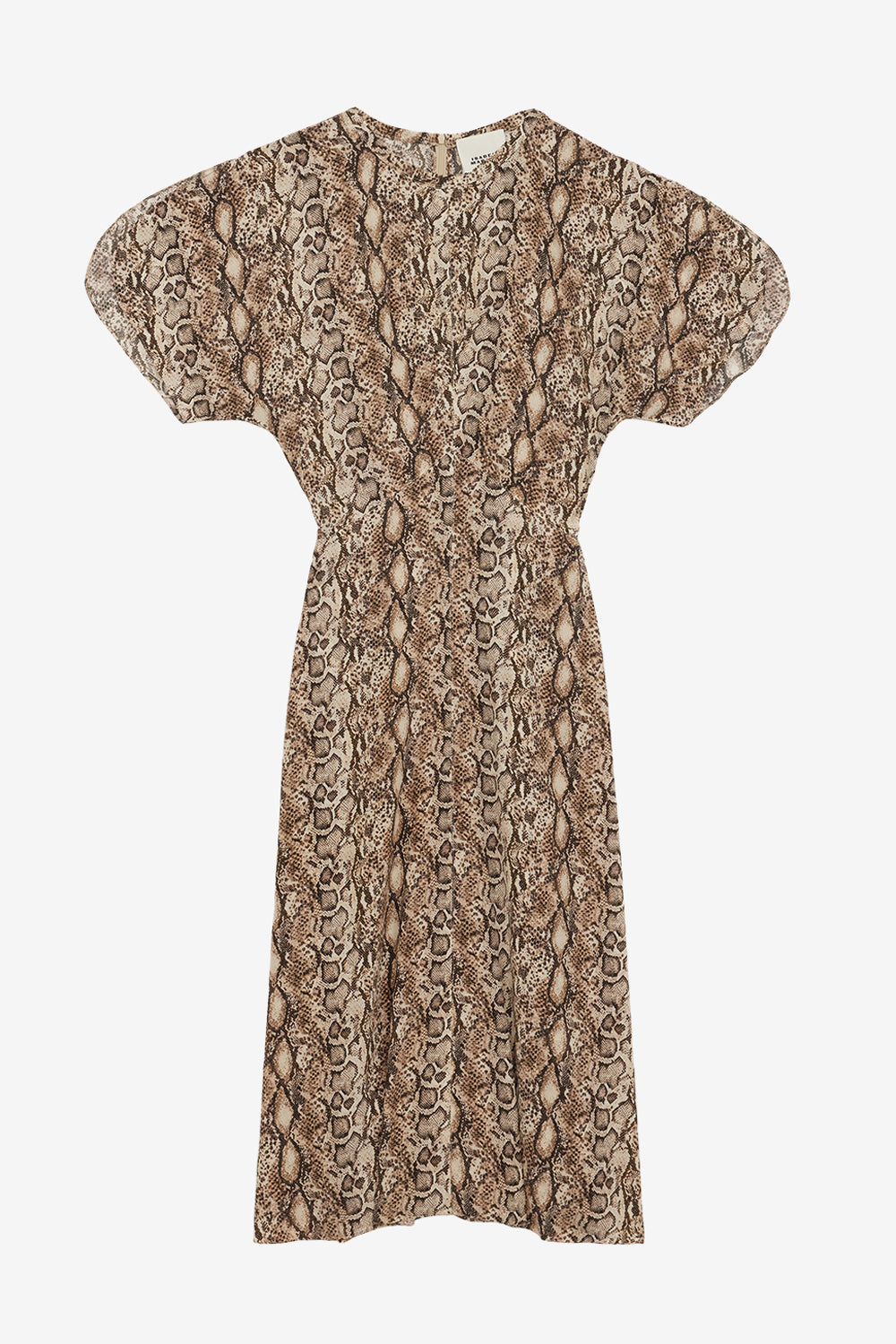 Keany long silk python print dress - Natural - Woman - 1